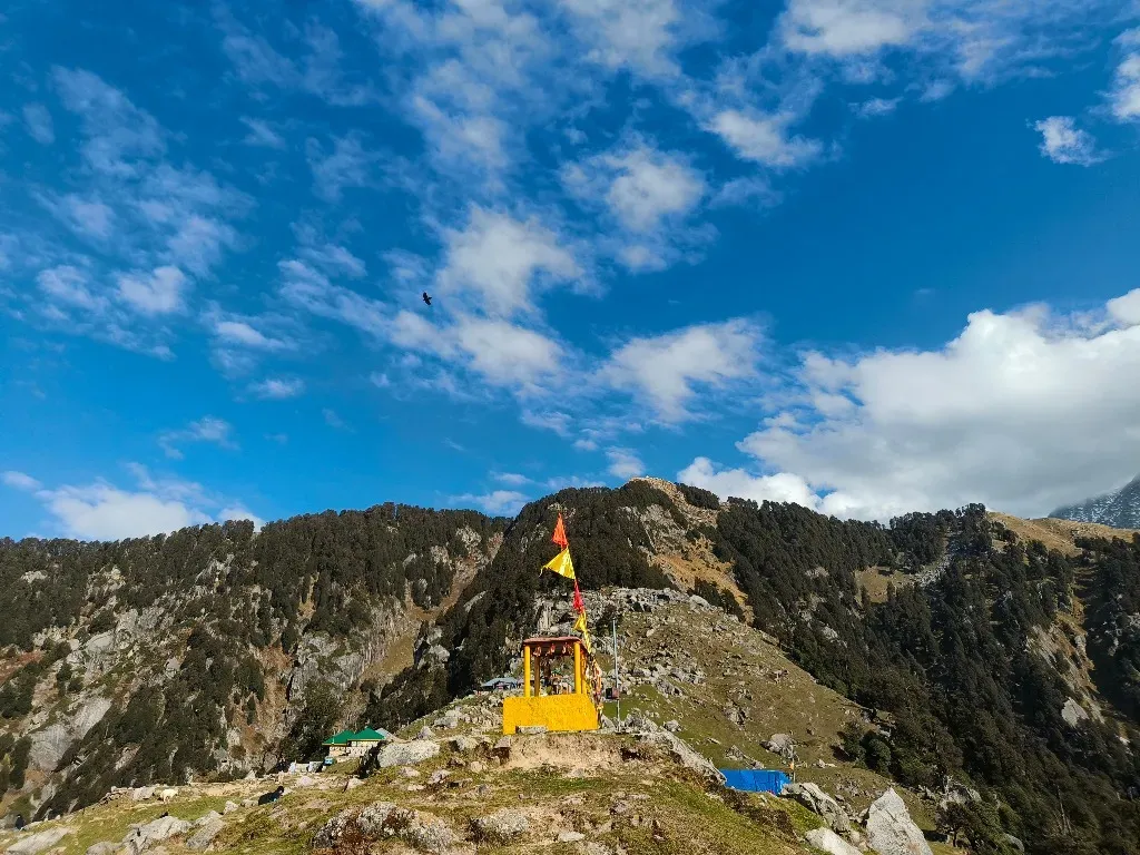 Snowy slopes of the Dhauladhar range seen from Dalhousie