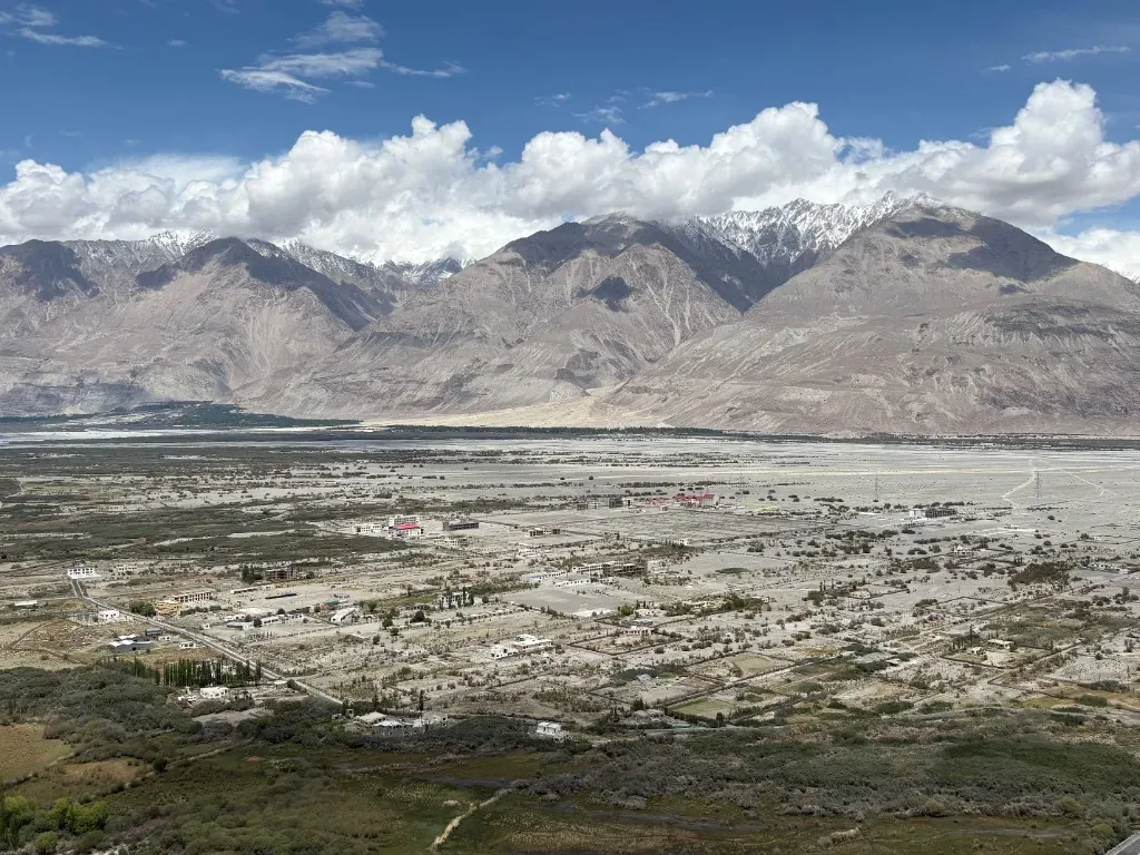The high-altitude cold desert valleys surrounding Leh