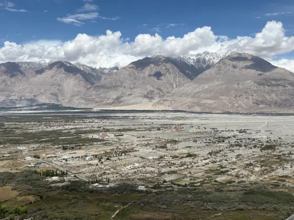The high-altitude cold desert valleys surrounding Leh