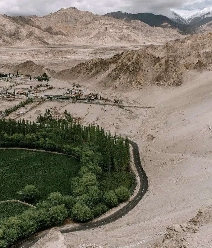 Natural valleys and surroundings of Pangong Lake
