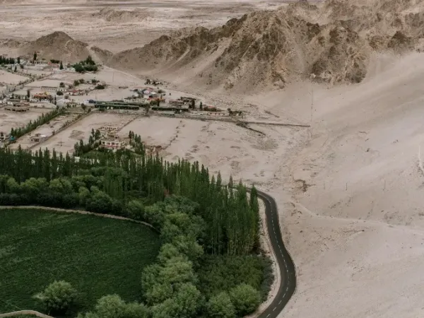Natural valleys and surroundings of Pangong Lake