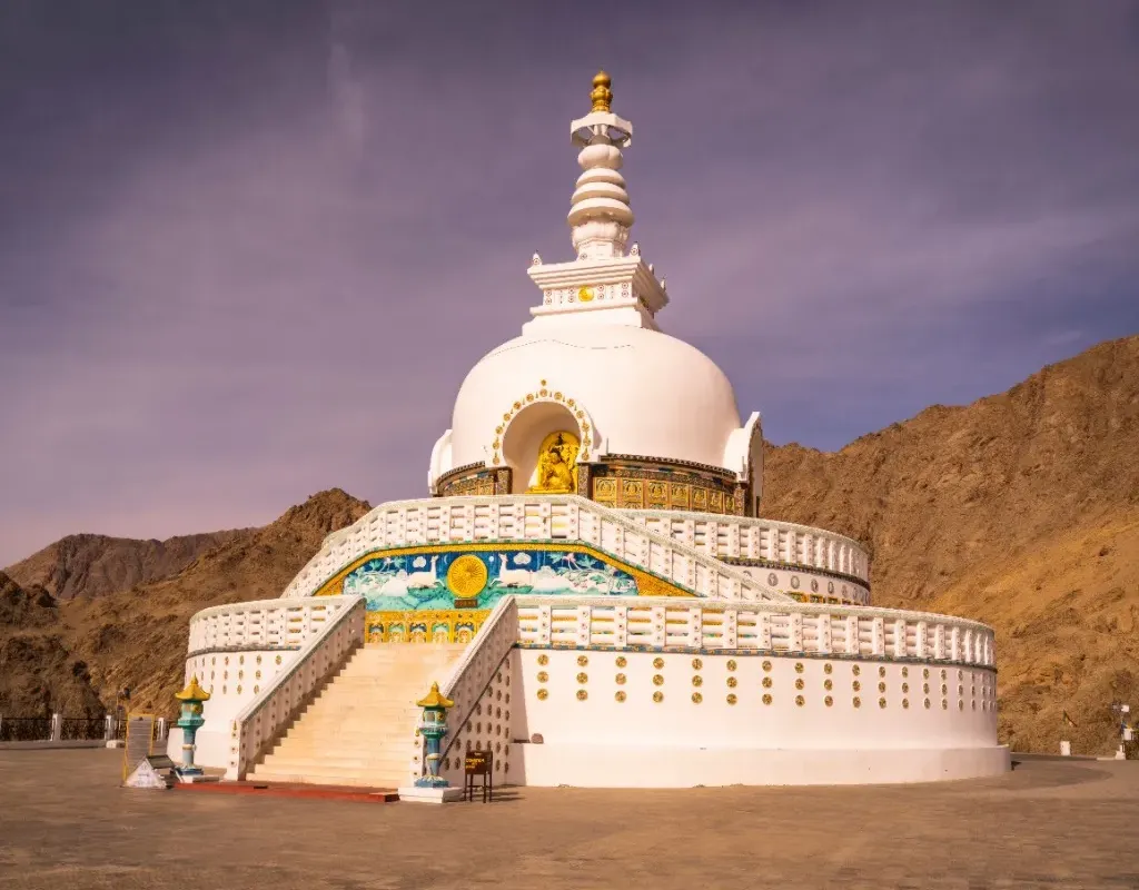 The high-altitude cold desert valleys surrounding Leh
