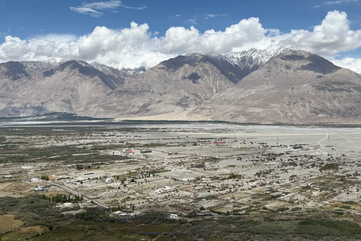 The high-altitude cold desert valleys surrounding Leh