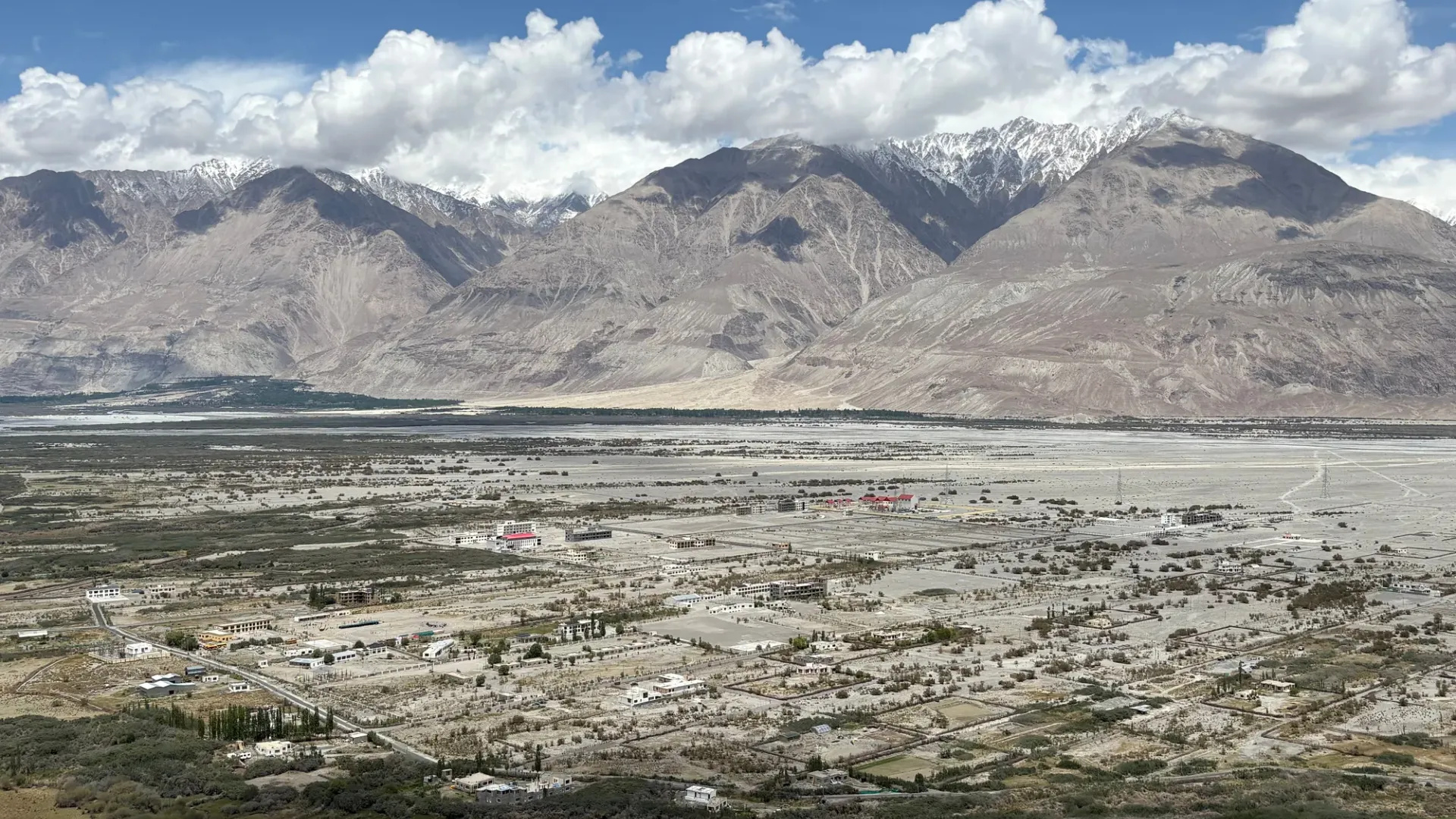 Stark mountains and traditional stupas of Leh, Ladakh