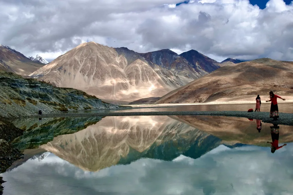 The high-altitude cold desert valleys surrounding Leh